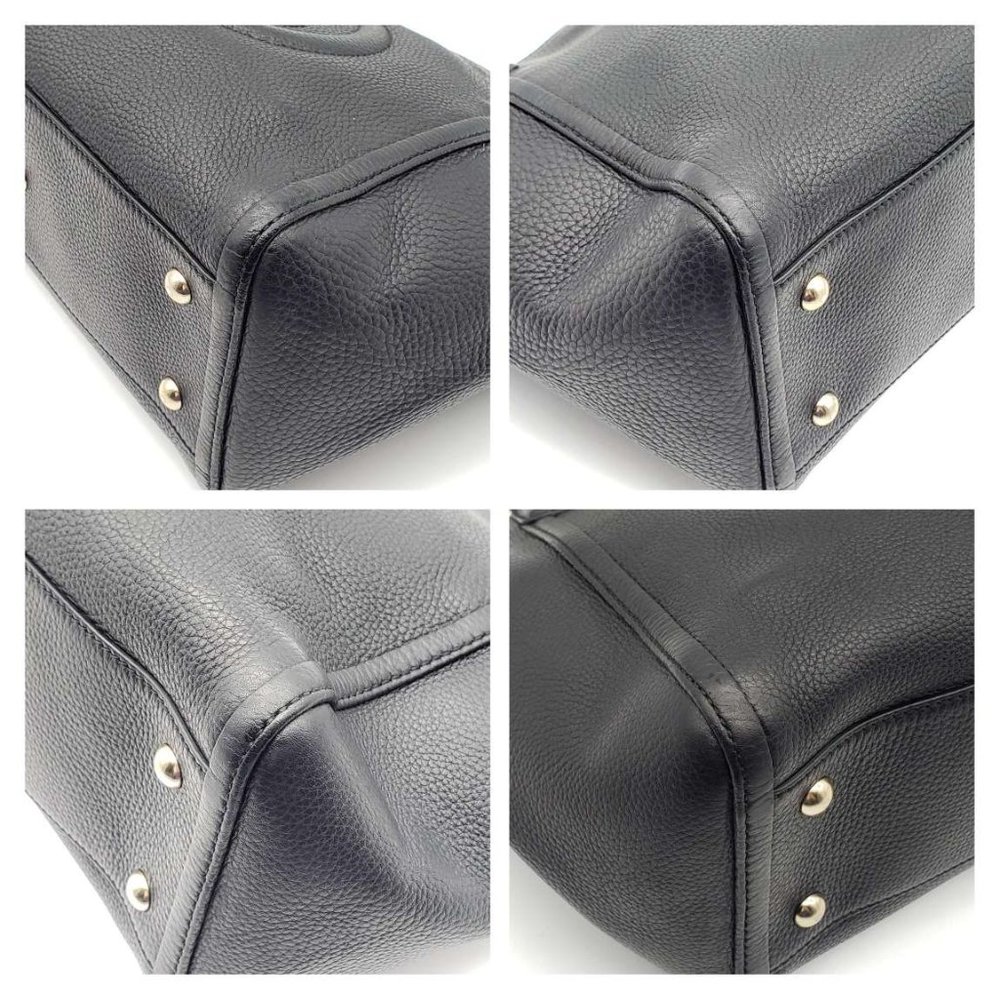 100% Authentic Gucci GG Soho Black Leather Shoulder Bag - Picture 11 of 16